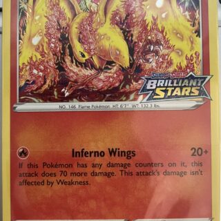 Mazo pre release Moltres SWSH185 - Brilliant Stars - Inglés (SELLADO)