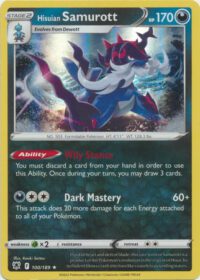 Hisuian Samurott - 100/189 - Holo Rare Inglés