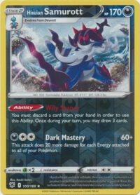 Hisuian Samurott - 100/189 - Holo Rare Reverse Holo Inglés