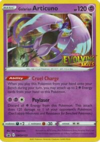 Mazo pre release Galarian Articuno - Evolving Skies - Inglés (SELLADO)