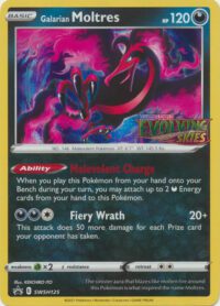Mazo pre release Galarian Moltres- Evolving Skies - Inglés (SELLADO)
