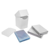 Combo Pack BCW Protectores + Perfect Size sleeves + Deck Box - Blanco - Imagen 2