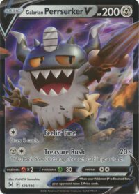 Galarian Perrserker V - 129/196 - Ultra Rare - Inglés
