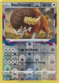 Bouffalant - 148/196 - Rare Reverse Holo - Inglés