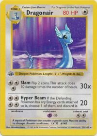 Dragonair - 18/102 - Rare 1st Edition - Español - Lightly Played