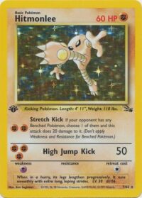 Hitmonlee - 7/62 - Holo 1st Edition - Español - Lightly Played