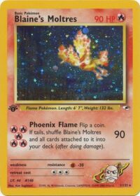 Blaine's Moltres - 1/132 - Holo 1st Edition - Inglés - Played (Ver fotos)