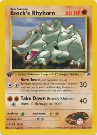 Brock's Rhyhorn - 22/132 - Rare 1st Edition - Inglés - Moderately Played