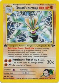Giovanni's Machamp - 6/132 - Holo 1st Edition - Inglés - Moderately Played