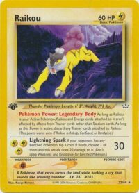 Raikou - 22/64 - Rare 1st Edition - Inglés - Moderately Played