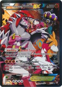 Team Magma's Groudon EX - 15/34 - Full Art Ultra Rare - Inglés - Moderately Played