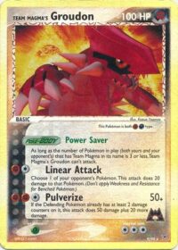 Team Magma's Groudon - 9/95 - Holo Rare Reverse Holo - Inglés