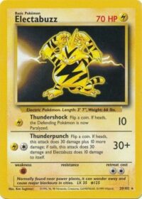 Electabuzz - 20/102 - Rare Unlimited - Inglés - Moderately Played