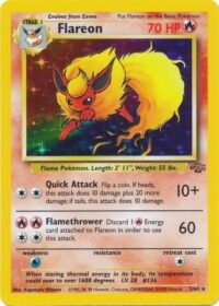 Flareon - 3/64 - Holo Unlimited - Moderately Played