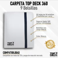 Carpeta Topdeck 9 Bolsillos Blanco (360 espacios)
