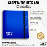 Carpeta Topdeck 12 Bolsillos Azul (480 espacios)