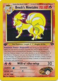 Brock's Ninetales - 3/132 - Holo 1st Edition - Inglés