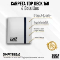 Carpeta Topdeck 4 Bolsillos Blanco (160 espacios)