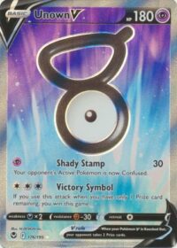 Unown V - 176/195 - Full Art Ultra Rare - Español