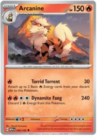 Arcanine - 059/165 - Uncommon Reverse Holo - Inglés