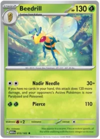 Beedrill - 015/165 - Holo Rare Reverse Holo - Inglés