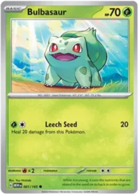 Bulbasaur - 001/165 - Common Reverse Holo - Inglés