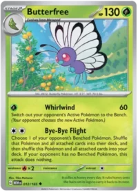Butterfree - 012/165 - Uncommon Reverse Holo - Inglés