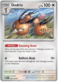Dodrio - 085/165 - Holo Rare - Inglés