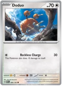 Doduo - 084/165 - Common Reverse Holo - Inglés