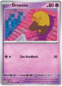 Drowzee - 096/165 - Common Reverse Holo - Inglés