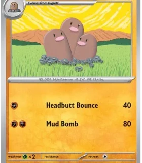 Dugtrio - 051/165 - Uncommon Reverse Holo - Inglés