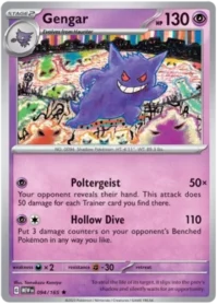 Gengar - 094/165 - Holo Rare - Inglés