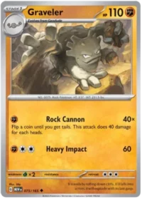 Graveler - 075/165 - Uncommon Reverse Holo - Inglés