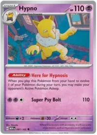 Hypno - 097/165 - Uncommon Reverse Holo - Inglés
