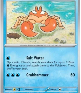 Krabby - 098/165 - Common Reverse Holo - Inglés