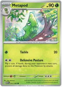 Metapod - 011/165 - Common Reverse Holo - Inglés