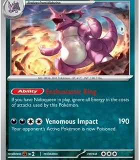 Nidoking - 034/165 - Holo Rare - Inglés