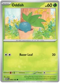 Oddish - 043/165 - Common Reverse Holo - Inglés