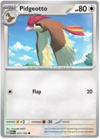 Pidgeotto - 017/165 - Common Reverse Holo - Inglés