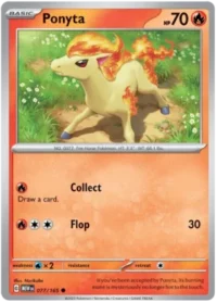 Ponyta - 077/165 - Common Reverse Holo - Inglés
