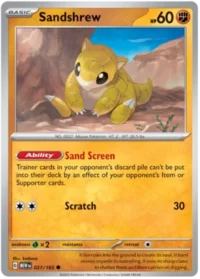 Sandshrew - 027/165 - Common Reverse Holo - Inglés