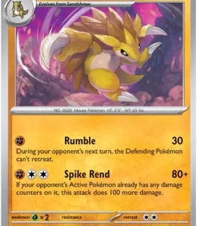 Sandslash - 028/165 - Uncommon Reverse Holo - Inglés