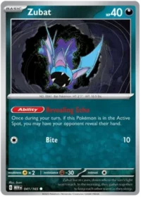 Zubat - 041/165 - Common Reverse Holo - Inglés