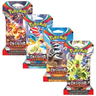 1x Sleeved Booster Pack Obsidian Flames - Inglés