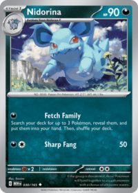 Nidorina - 030/165 - Uncommon Reverse Holo - Inglés