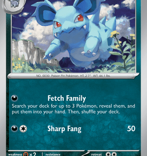 Nidorina - 030/165 - Uncommon Reverse Holo - Inglés