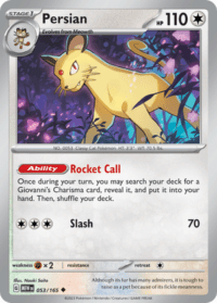 Persian - 053/165 - Uncommon Reverse Holo - Inglés