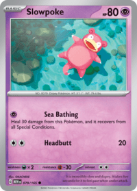 Slowpoke - 079/165 - Common Reverse Holo - Inglés
