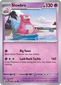 Slowbro - 080/165 - Uncommon Reverse Holo - Inglés