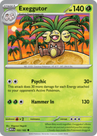Exeggutor - 103/165 - Uncommon Reverse Holo - Inglés